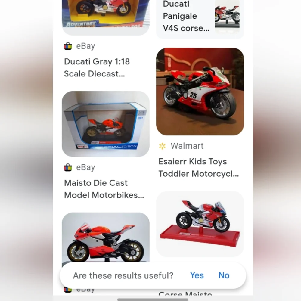Ducati Red Motorcycle Model Display - Home Accent